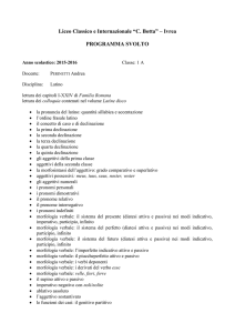 Liceo Classico e Internazionale “C. Botta” – Ivrea PROGRAMMA