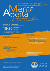 Un laboratorio per scegliere il tuo futuro consapevolmente
