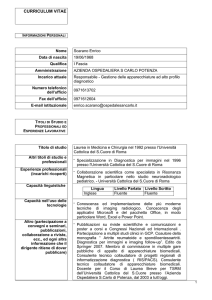 curriculum vitae - Ospedale San Carlo