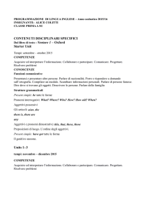 INGLESE 1ASU - COLITTI