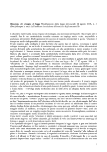 1 Relazione del disegno di legge Modificazioni della legge