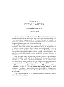 Intervista a EDWARD WITTEN