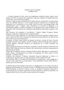 curriculum Banda Città di Forlì
