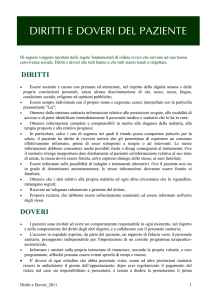 DIRITTI E DOVERI DEL PAZIENTE