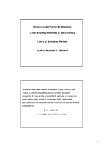 Università del Piemonte Orientale Corsi di laurea triennale di area