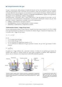 Comportamento dei gas - Zanichelli online per la scuola