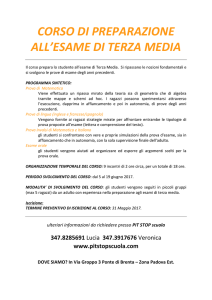 corso di preparazione all`esame di terza media