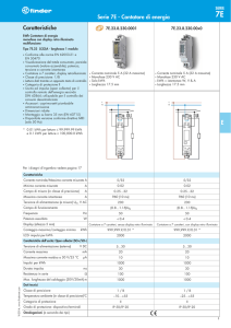 Caratteristiche Serie 7E - Contatore di energia