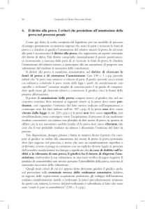 4. Il diritto alla prova. I criteri che presiedono all`ammissione della