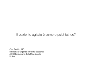 3. Il paziente agitato è sempre psichiatrico? Paolillo.