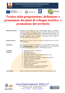 Tecnico della progettazione, definizione e promozione