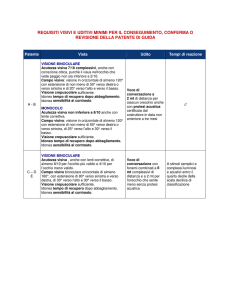 REQUISITI VISIVI E UDITIVI MINIMI