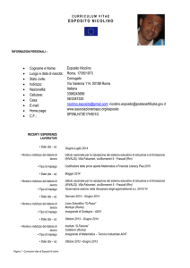 Curriculum vitae - Associazione R.O.S.P.O.