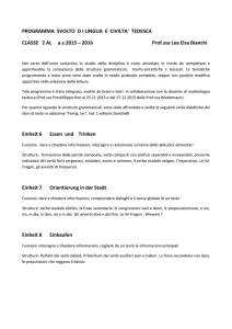 PROGRAMMA SVOLTO D I LINGUA E CIVILTA` TEDESCA CLASSE
