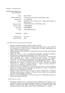 Allegato b – Curriculum vitae Nome Rosario Napoli Indirizzo