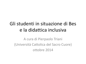 Gli studenti in situazione di Bes e la didattica inclusiva