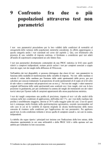 Confronto fra due o più distribuzioni attravero test non parametrici