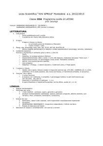 3A Programma di Latino