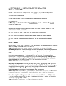appunti corso di psicologia generale (lucidi) prof. pc