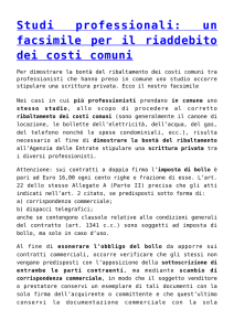 un facsimile per il riaddebito dei costi comuni