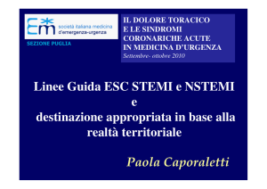 Linee Guida ESC STEMI e NSTEMI e destinazione