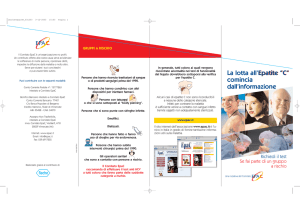 Epatite “C” La lotta all`Epatite “C” comincia dall`informazione