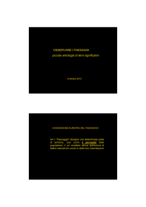 OSSERVARE I PAESAGGI piccola antologia di temi