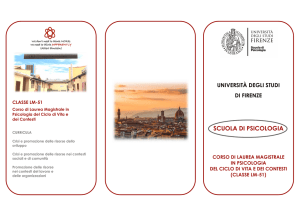 scuola di psicologia - Corso di Laurea Magistrale in Psicologia del