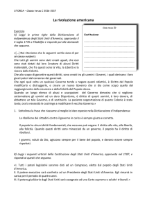esercizi sulla dichiarazione d`indipendenza americana