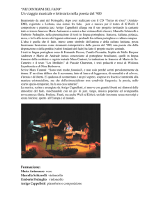 Un viaggio musicale e letterario nella poesia del `900 Formazione: