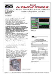CALIBRAZIONE SISMOGRAFI