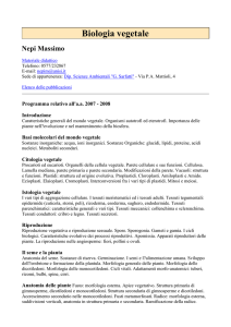 Biologia Vegetale - Prof. Massimo NEPI
