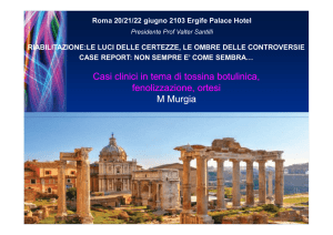 Casi clinici in tema di tossina botulinica