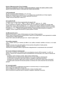 Nuove prove di esame di Macroeconomia