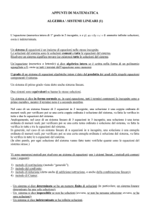 Algebra \ Sistemi Lineari - IIS Levi