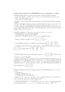 Soluzioni della seconda prova di GEOMETRIA