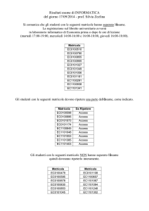 Risultati esame di INFORMATICA del giorno 17/09/2014