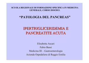 IPERTRIGLICERIDEMIA E PANCREATITE ACUTA
