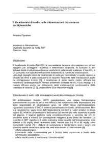 Il bicarbonato di sodio nelle intossicazioni da