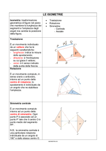 Isometrie: esercizi guidati di geometria