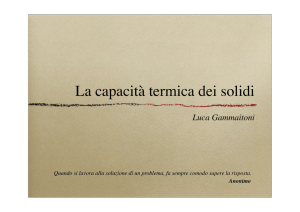 Luca Gammaitoni, La capacità termica dei solidi