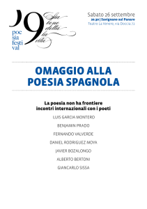 OMaggIO alla POEsIa sPagnOla