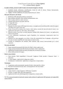 Esempi di quesiti d`esame del Corso di Fisica Applicata C.d.L. in