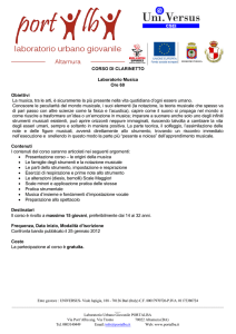 scheda corso di clarinetto