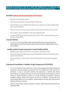 Documenti per ISEE parificato studenti stranieri