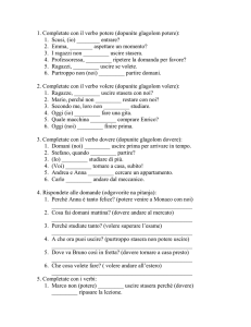 1. Completate con il verbo potere (dopunite glagolom potere): 1