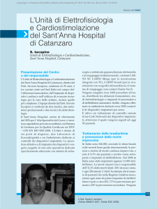 L`Unità di Elettrofisiologia e Cardiostimolazione del Sant`Anna