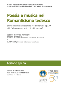 Poesia e musica nel Romanticismo tedesco