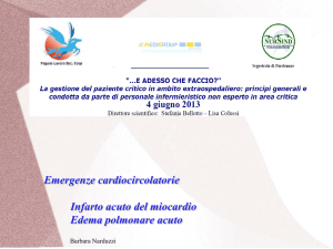 Emergenze cardiocircolatorie: infarto acuto del miocardio Edema