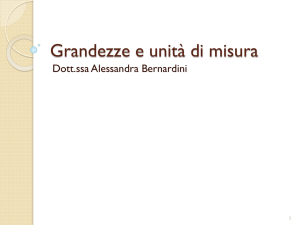 Grandezze e unità di misura